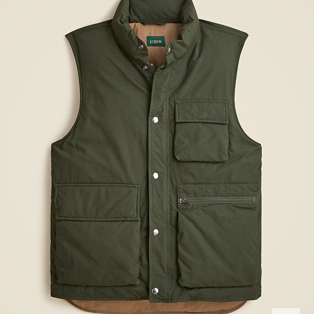 JCrew 1980s inspired vest with PrimaLoft